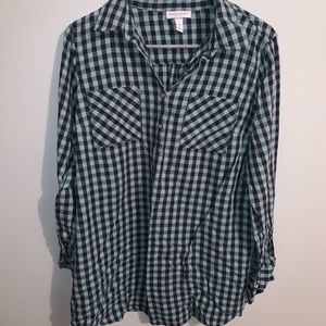 Maternity Plaid Pullover Shirt
